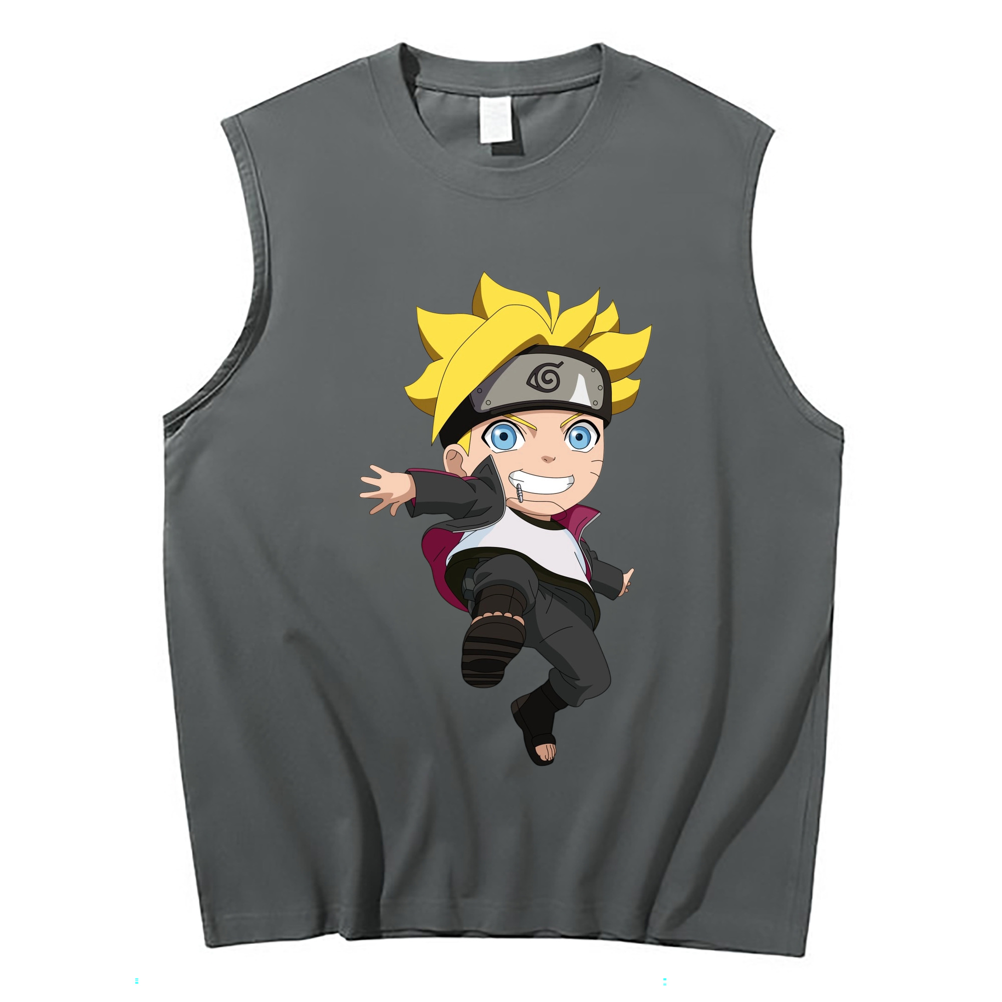 （画像用） NARUTO -ナルト- うずまき ボルト Uzumaki Boruto コットン100％タンクトップ（フロントプリント）